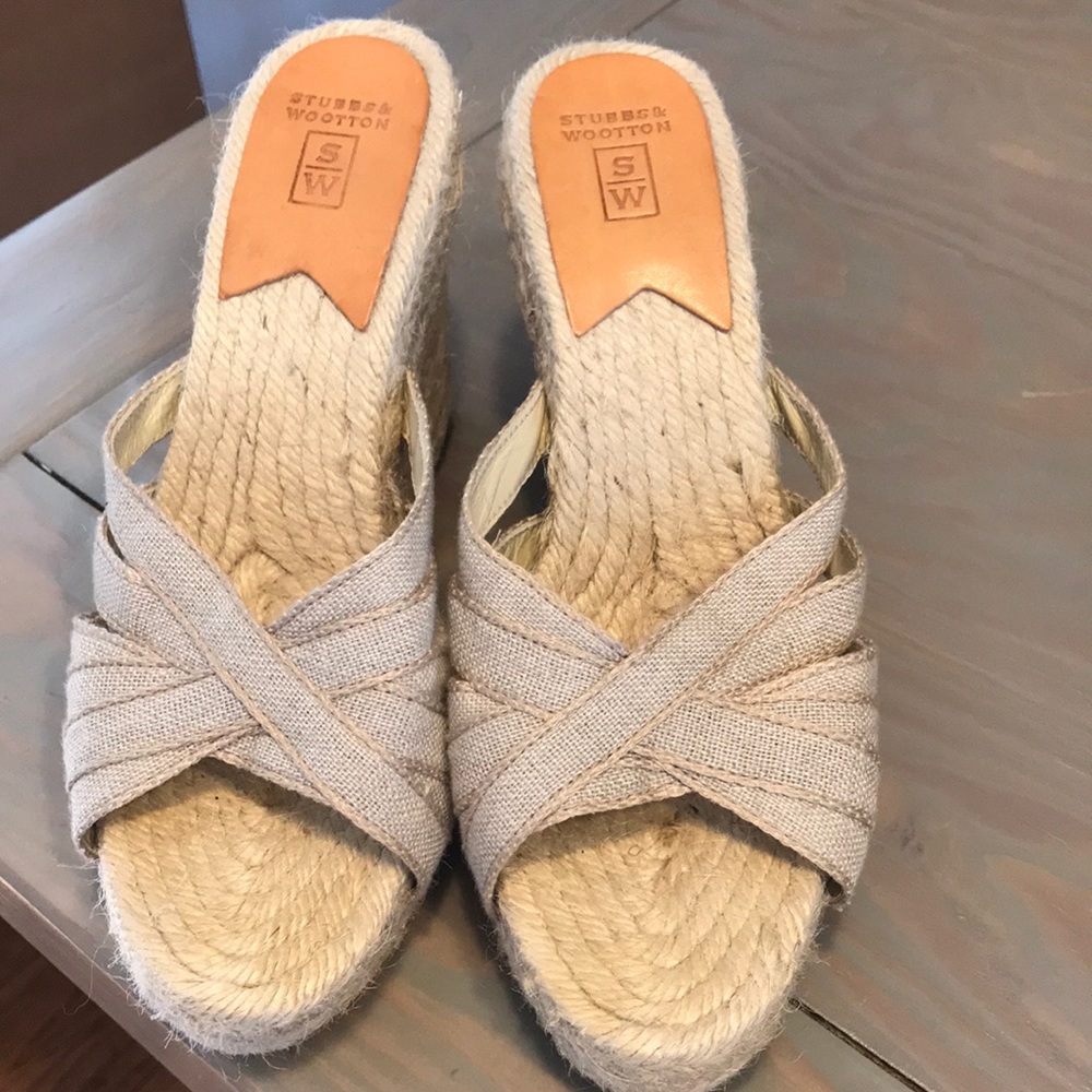 Stubbs & Wootton espadrille wedges size 37